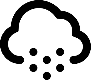 Cold Hail Falling Of A Cloud Weather Interface Symbol - Weather Symbol For Hail, HD Png Download PNG with transparent background