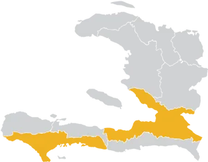 Haiti Island Map Outline PNG Image