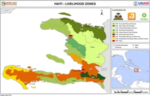 Haiti Livelihood Zones Map PNG Image