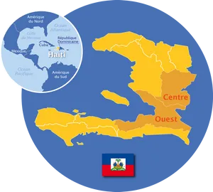 Haiti Mapand Flag Illustration PNG Image