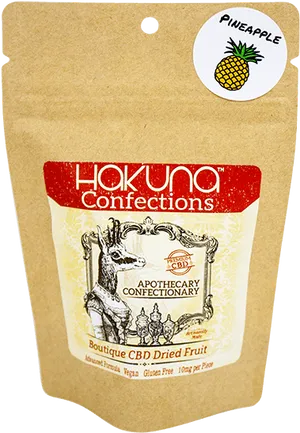 Hakuna Confections C B D Dried Fruit Packaging PNG Image