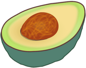 Transparent Cute Png Tumblr - Clipart Avocado, Png Download PNG image with transparent background