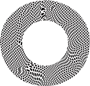 Halftone Gradient Ring Pattern PNG Image