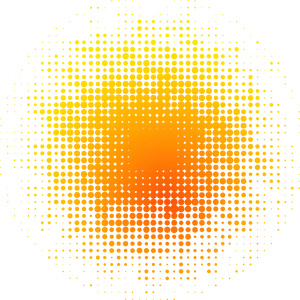 Halftone Sunburst Pattern PNG Image