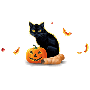 Halloween Black Cat PNG spt20 PNG image with transparent background