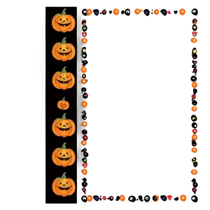 Halloween Border For Greeting Cards Png Hhy1 PNG Image