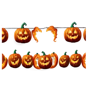 Halloween Border With Pumpkins Png Rnx PNG Image