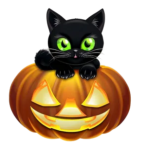 Halloween Cartoon Black Cat Png 06252024 PNG Image