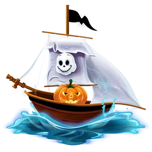 Halloween Cartoon Ghostly Ship Png 80 PNG Image