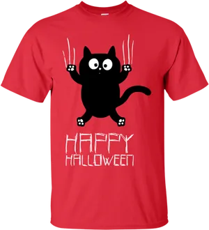 Halloween Cat Costume T Shirt Design PNG Image