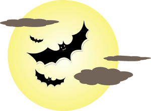 Bat Moon Png Photo - Halloween Full Moon Clipart, Transparent Png PNG image with transparent background