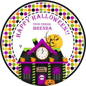 Halloween Greeting From Brenda PNG Image