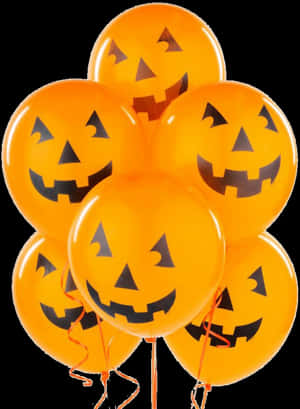 Halloween Pumpkin Balloons PNG image with transparent background
