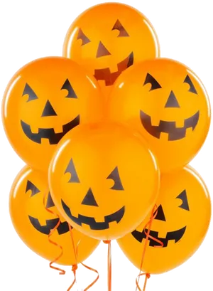 Halloween Pumpkin Balloons PNG Image