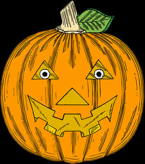 Halloween Pumpkin Carving Illustration PNG image with transparent background