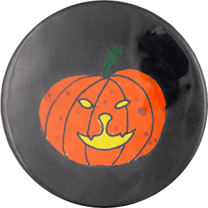 Halloween Pumpkin Lantern Plate PNG image with transparent background