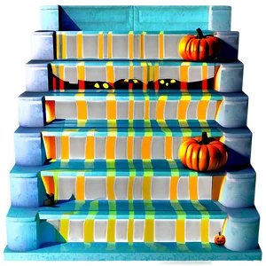 Halloween Staircase Decor Png 06212024 PNG Image