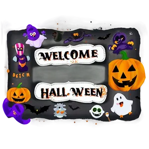 Halloween Theme Welcome Rug Png Xlp29 PNG Image