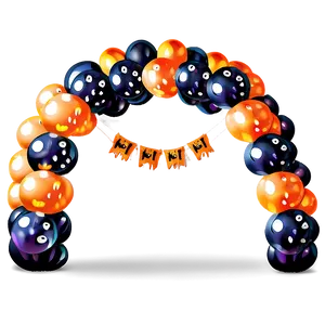 Halloween-themed Balloon Arch Png Lur52 PNG Image