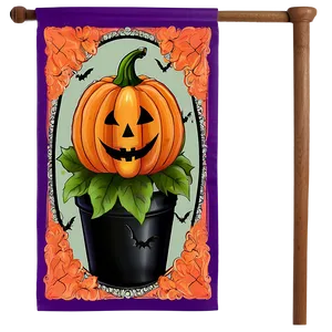 Halloween Themed Garden Flag Png Xka PNG Image