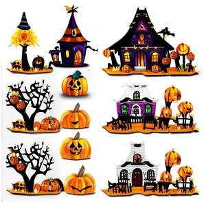Halloween Village Sets Png 06212024 PNG Image