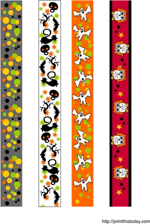 Halloween Washi Tape Designs PNG Image