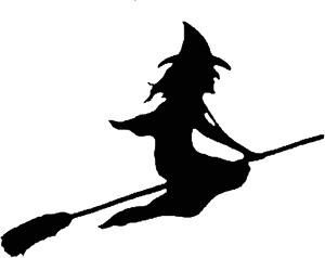Halloween Witch On A Broom, HD Png Download PNG image with transparent background