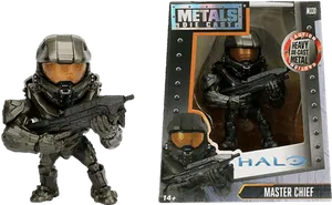 Halo Master Chief Die Cast Figure Packaging PNG Image