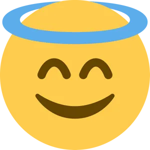 Halo Smiley Emoji.png PNG Image