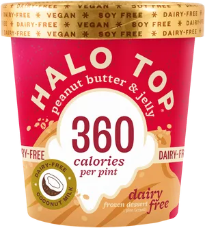 Halo Top Peanut Butter Jelly Ice Cream PNG Image