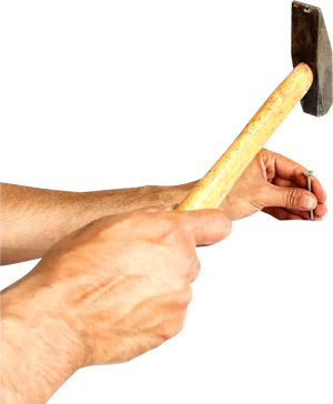 Hammerand Nail Action PNG Image