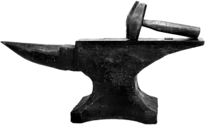 Hammeron Anvil Silhouette PNG Image