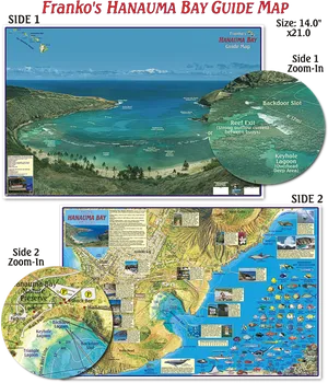 Hanauma Bay Guide Map PNG Image