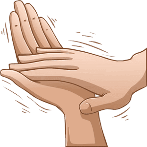 Hand Clapping Illustration PNG image with transparent background
