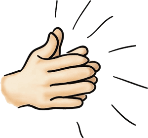 Hand Clapping Illustration PNG image with transparent background