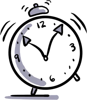 Hand Drawn Alarm Clock PNG Image