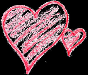 Crayon Heart Clipart - Pink Crayon Heart Png, Transparent Png PNG