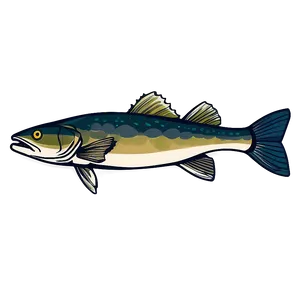 Hand-drawn Cod Fish Png Hva87 PNG Image