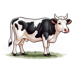 Hand Drawn Cow Clipart Png Fog PNG Image