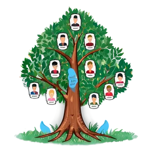 Hand-drawn Family Tree For Reunion Png Sxj5 PNG Image