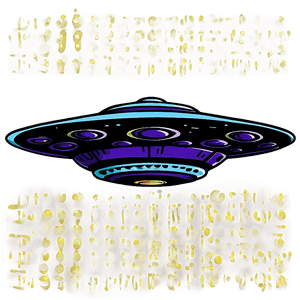 Hand-Drawn Flying Saucer Doodle PNG 06202024 PNG