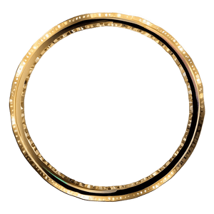 Hand Drawn Gold Circle Frame PNG 06262024 PNG