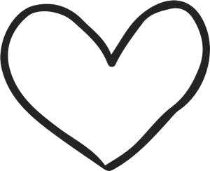 Hand Drawn Heart Outline PNG Image