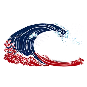 Hand Drawn Japanese Wave Png 2 PNG Image