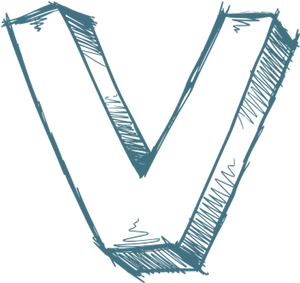 Hand Drawn Letter V Sketch PNG Image