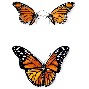 Hand Drawn Monarch Butterflies Png 17 PNG Image