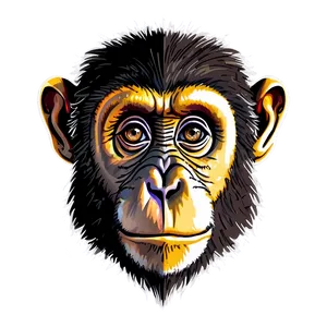 Hand Drawn Monkey Face Png Sug94 PNG Image