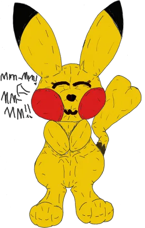 Hand Drawn Pikachu Artwork PNG Image