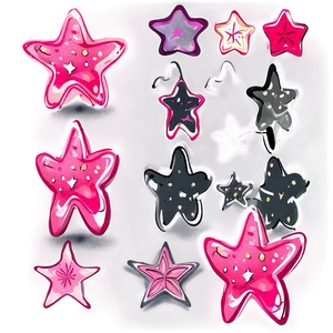 Hand Drawn Pink Stars Png 31 PNG Image