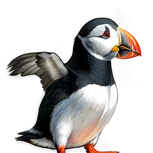 Hand Drawn Puffin Png Quy27 PNG Image